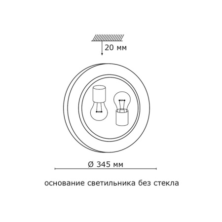 картинка Настенно-потолочный светильник Duna 253 золото от магазина BTSvet
