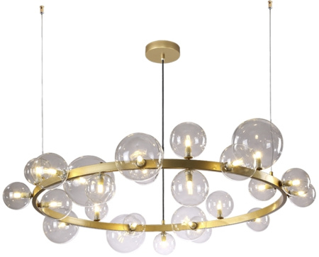 Подвесная люстра светодиодная AGATA SP24 V2 GOLD/TRANSPARENTE