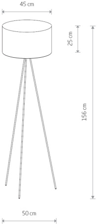 картинка Торшер с выключателем на треноге Cadilac 7992 от магазина BTSvet