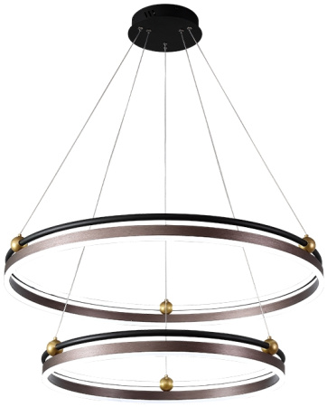 картинка Подвесной светильник FERNANDO SP123W LED D600+800 COFFEE/BLACK от магазина BTSvet