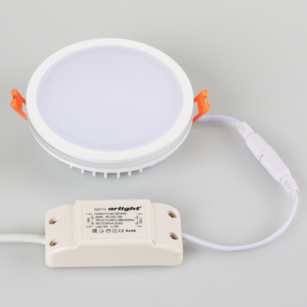 картинка Светодиодная панель встраиваемая LTD-115SOL-15W Day White (Arlight, IP44 Пластик, 3 года) 020709 от магазина BTSvet