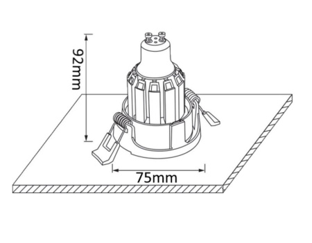 картинка Встраиваемый светильник CLT 004С1 BL от магазина BTSvet