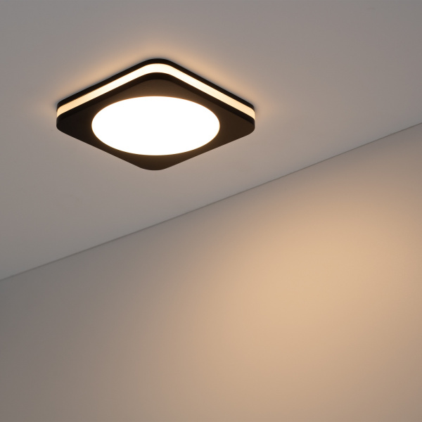 картинка Светодиодная панель встраиваемая LTD-96x96SOL-BK-10W Warm White (Arlight, IP44 Пластик, 3 года) 022556 от магазина BTSvet