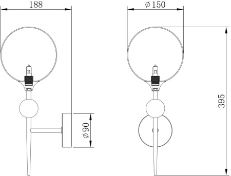 картинка Бра светодиодное Maddison FR5115WL-01BZ от магазина BTSvet