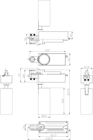 картинка Трековый светильник трехфазный SТR-30-36-30K-B20 узкий луч 3000K черный Б0049778 от магазина BTSvet