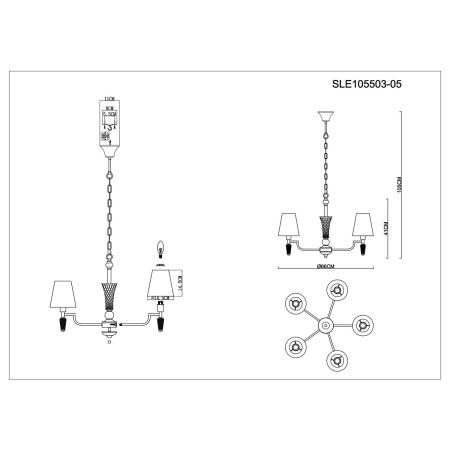 картинка Подвесная люстра Reimo SLE105503-05 от магазина BTSvet