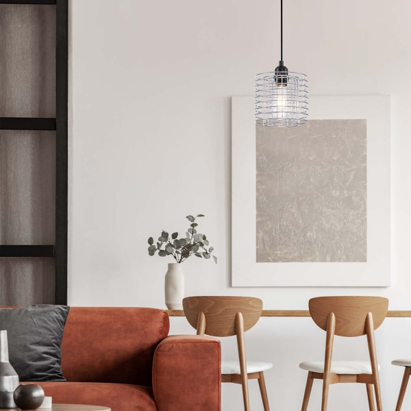 картинка Подвесной светильник Grid 10190/1S E27*40W Chrome от магазина BTSvet