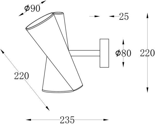 картинка Бра Giro MOD095WL-02BS от магазина BTSvet