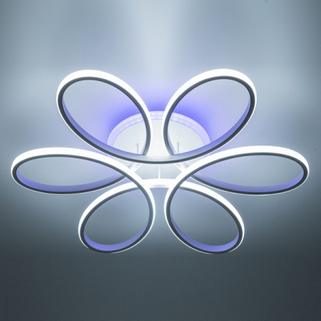 картинка Потолочная люстра светодиодная с управлением смарфоном и пультом регулировка яркости и цветовой температуры Сезар Смарт CL233A170E RGB от магазина BTSvet