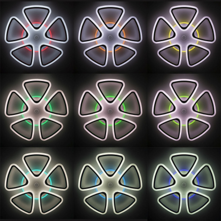 картинка Потолочная люстра светодиодная с управлением голосом и смартфоном с пультом регулировкой цветовой температуры и яркости Мальта Смарт CL234A250E RGB от магазина BTSvet