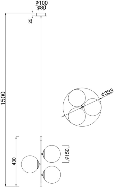 картинка Подвесной светильник Nostalgia MOD048PL-03G от магазина BTSvet
