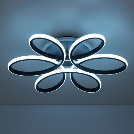 картинка Потолочная люстра светодиодная с управлением смарфоном и пультом регулировка яркости и цветовой температуры Сезар Смарт CL233A155E RGB от магазина BTSvet