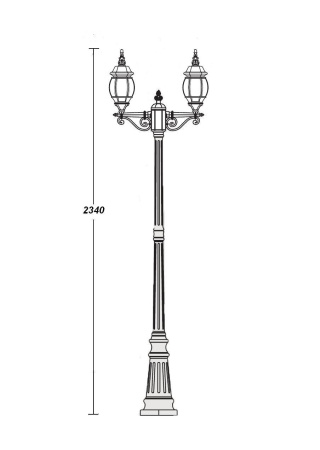 картинка Наземный фонарь 83409S A W от магазина BTSvet