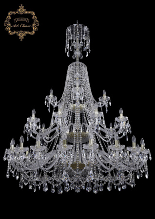 Хрустальная подвесная люстра 11.25.20+10+5.530.3d.XL-196.Gd.Sp