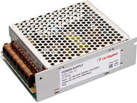Блок питания ARS-100-12 (12V, 8.3A, 100W) (Arlight, IP20 Сетка, 2 года) 023608