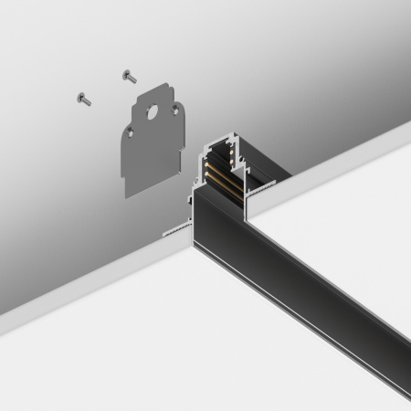 картинка Шинопровод 1м Gravity встраиваемый черный Busbar trunkings Gravity TRX010-421B от магазина BTSvet