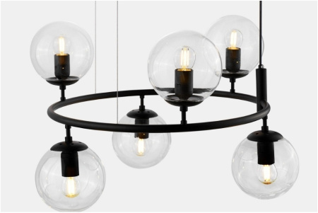 картинка Подвесная люстра LDP 6034-6 RND BK от магазина BTSvet