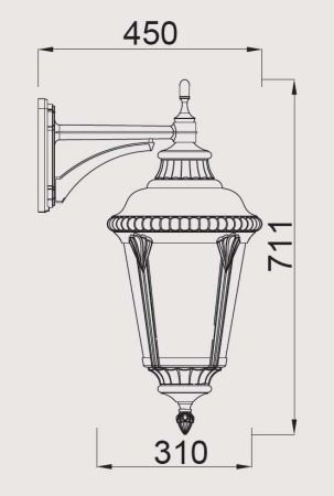 картинка Настенный фонарь уличный MUNICH 2М 79752М Gb от магазина BTSvet