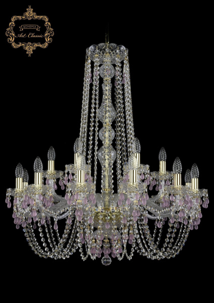 Хрустальная подвесная люстра 11.24.12+6.300.h-94.Gd.V7010