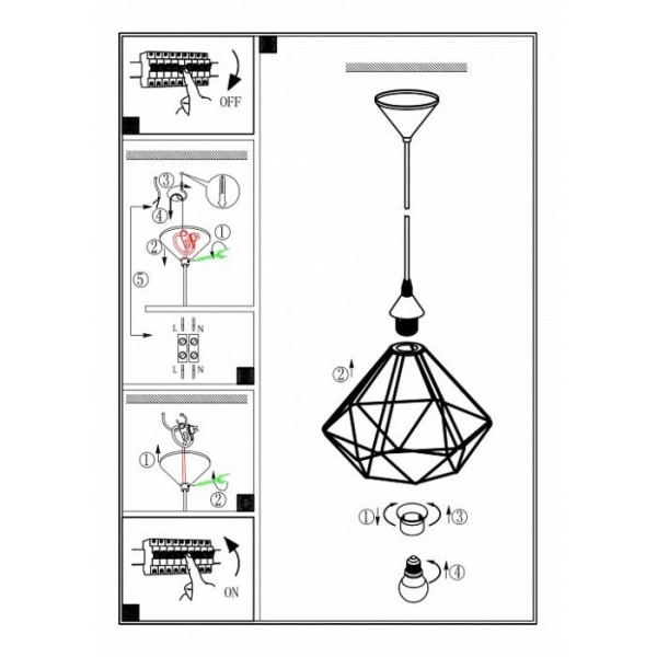 картинка Подвесной светильник TARBES 94188 от магазина BTSvet