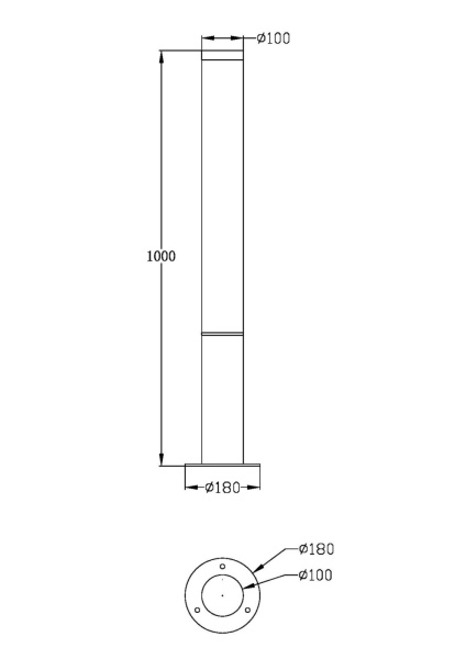 картинка Наземный светильник светодиодный Ginza O041FL-L50B3K IP54 от магазина BTSvet