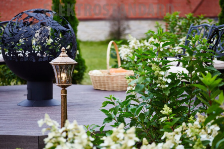 картинка Наземный фонарь уличный Virgo F черное золото (арт. GLXT-1450F) от магазина BTSvet