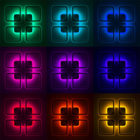 картинка Потолочная люстра светодиодная с пультом и управлением смартфоном регулировкой цветовой температуры и яркости RGB Марсель Смарт CL232A140E от магазина BTSvet