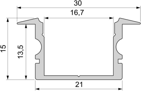 картинка Профиль для светодиодной ленты ET-02-15 975163 от магазина BTSvet
