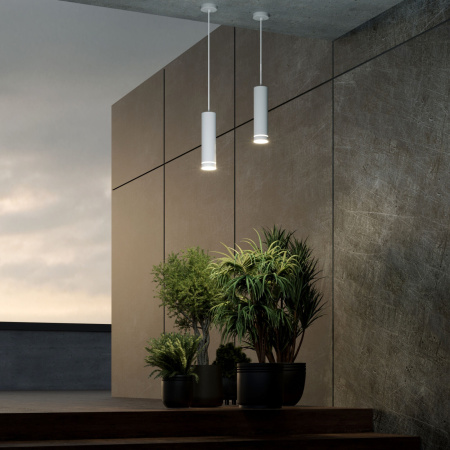 картинка Уличный подвесной светильник DLR023 IP54 белый 35084/H от магазина BTSvet