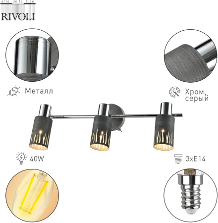 картинка Спот на штанге Rivoli Lethe 3123-303 от магазина BTSvet