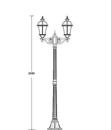 картинка Наземный фонарь 95208L A Gb от магазина BTSvet