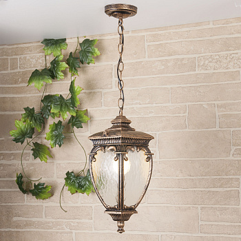 Уличный светильник подвесной Andromeda H (GLYF-8024H) черное золото