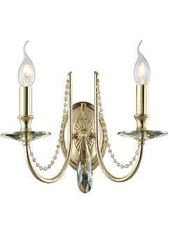 Бра VICTORIA AP2 GOLD/AMBER