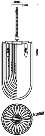 картинка Подвесной светильник Onda FR5182PL-03CH от магазина BTSvet