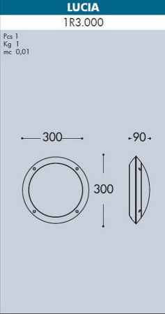 картинка Настенный светильник уличный Lucia 1R3.000.000.LYE27 от магазина BTSvet