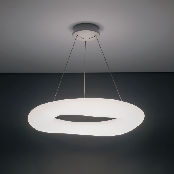 картинка Подвесной светильник светодиодный с управлением голосом и смартфоном с пультом регулировкой цветовой температуры и яркости Стратус Смарт CL732A800GS RGB от магазина BTSvet