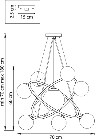 картинка Подвесная люстра Croco 815390 от магазина BTSvet
