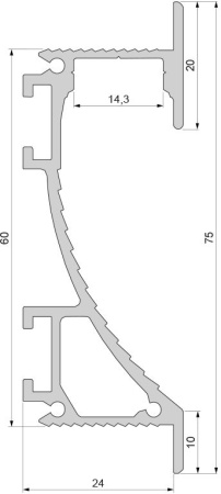 картинка Профиль для светодиодной ленты EL-02-12 975495 от магазина BTSvet
