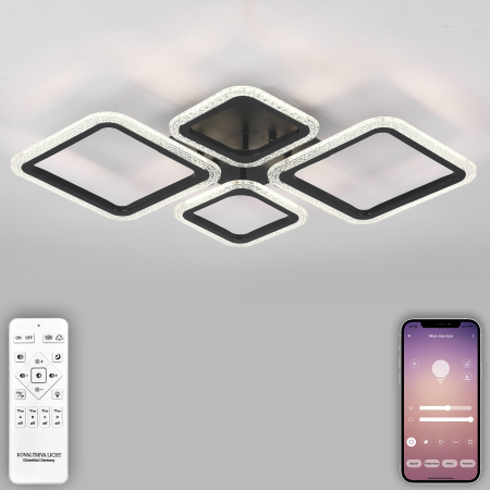 картинка Потолочная светодиодная люстра с пультом и управлением смартфоном 80W Opti LED LAMPS 81232 от магазина BTSvet