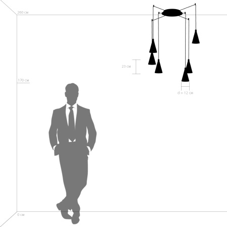 картинка Подвесная люстра Cone 757069 от магазина BTSvet