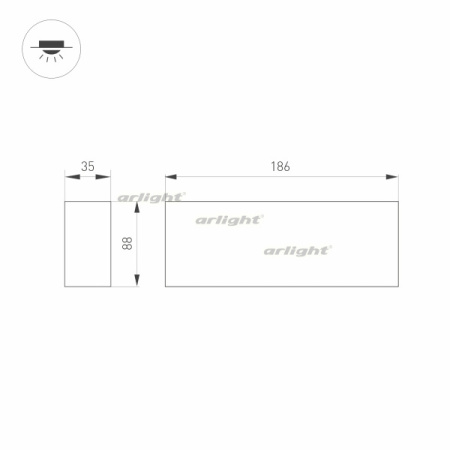 картинка Накладной светильник LED SP-ORIENT-SURFACE-TC-S186x35-15W Day4000 (BK, 30 deg, 230V) (Arlight, IP20 Металл, 5 лет) 031863 от магазина BTSvet