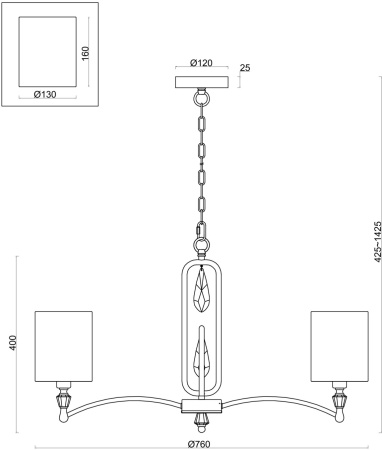 картинка Подвесная люстра Riverside FR1007PL-07BS от магазина BTSvet