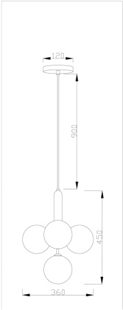 картинка Люстра подвесная V2041-P Kolinz 4*G9*60W от магазина BTSvet