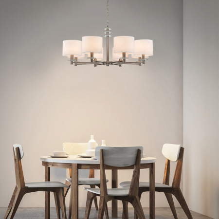 картинка Подвесная люстра Novella 641/8PL E14*60W Satin nickel от магазина BTSvet
