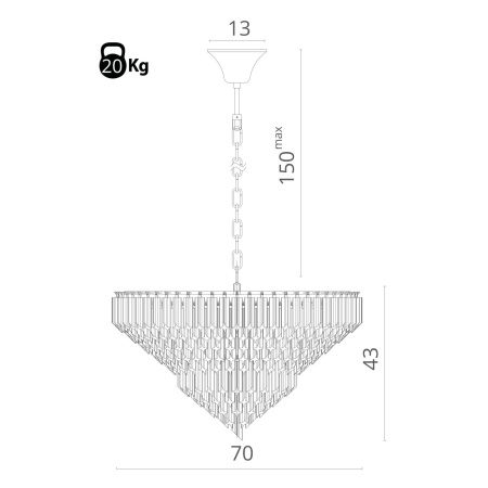 картинка Подвесная люстра Frizzante 1683/01 LM-10 от магазина BTSvet