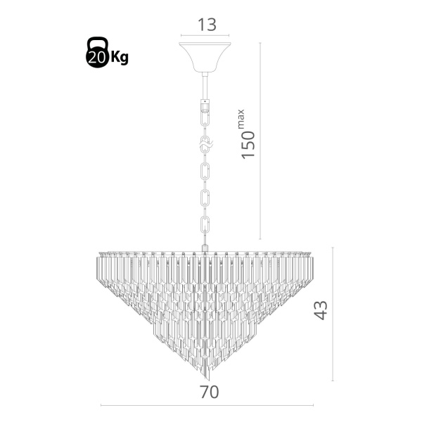 картинка Подвесная люстра Frizzante 1683/01 LM-10 от магазина BTSvet