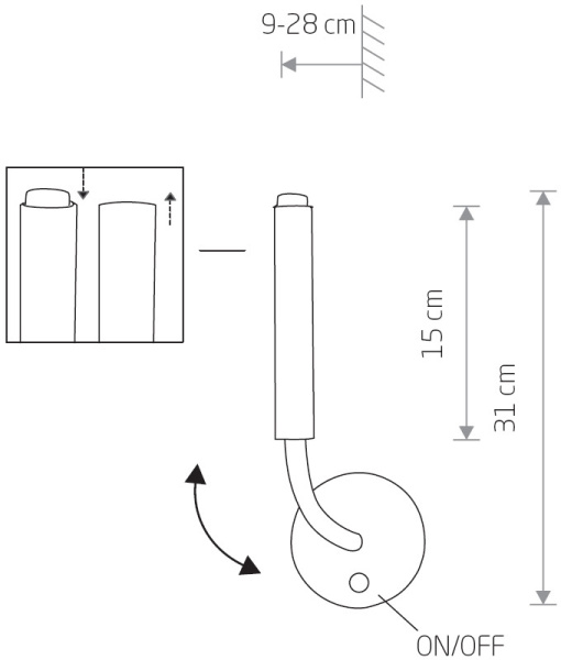 картинка Настенный светильник с выключателем Nowodvorski Stalactite 8351 от магазина BTSvet