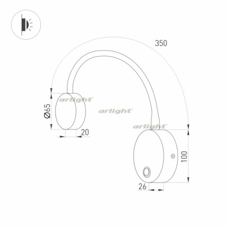 картинка LED спот SP-SON-R90-3W Warm3000 (WH, 100 deg, 230V) (Arlight, IP20 Металл, 3 года) 031395 от магазина BTSvet