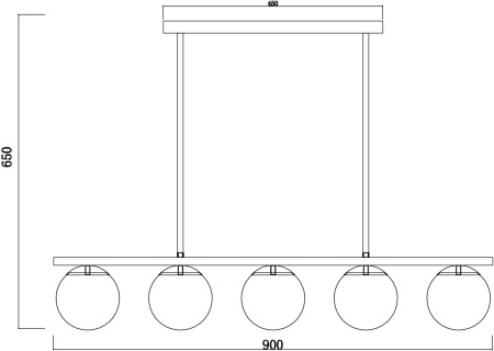 картинка Люстра потолочная на штанге Zing FR5199PL-05BS от магазина BTSvet