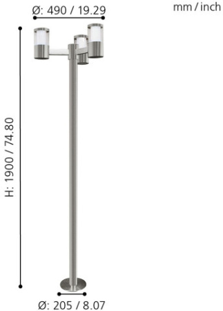 картинка Наземный светодиодный фонарь уличный Basalgo 94281 от магазина BTSvet